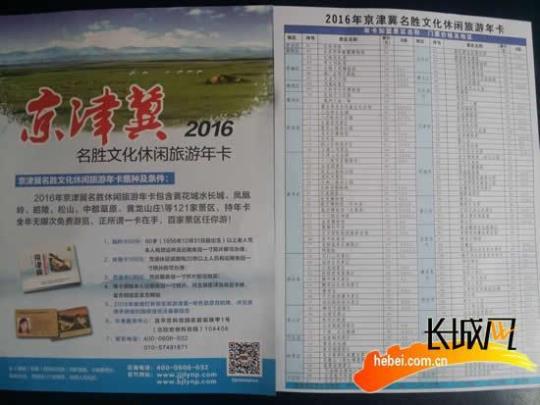 京津冀公园年卡有哪些景点可以游览？