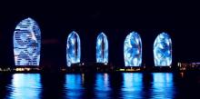 海洋长城号仿古船夜游三亚湾3