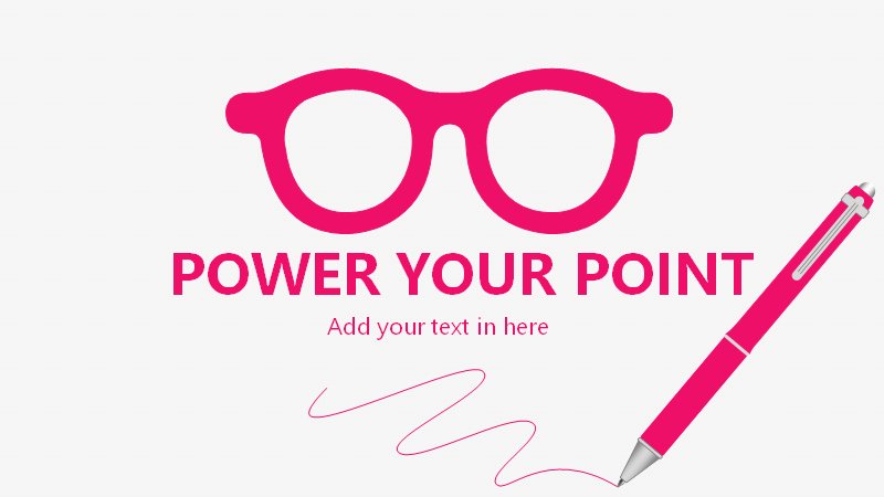 玫红极简 POWER YOUR POINT 通用商务演示模板预览