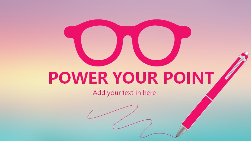 POWER YOUR POINT玫红渐变商务演示模板PPT预览