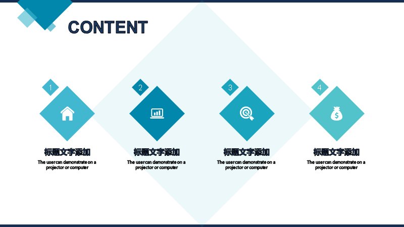 商务工作总结与计划汇报PPT模板（蓝白斜切25页通用版）预览