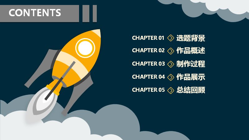 深蓝太空风毕业设计答辩PPT模板（24页五章节图示版式）预览