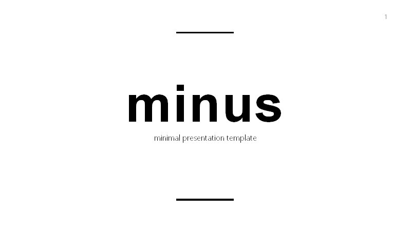 minus 极简白底企业介绍PPT模板（69页数据汇报版式·PPT）预览