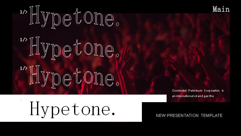 黑红撞色Hypetone品牌提案PPT模板（英文版30页）预览