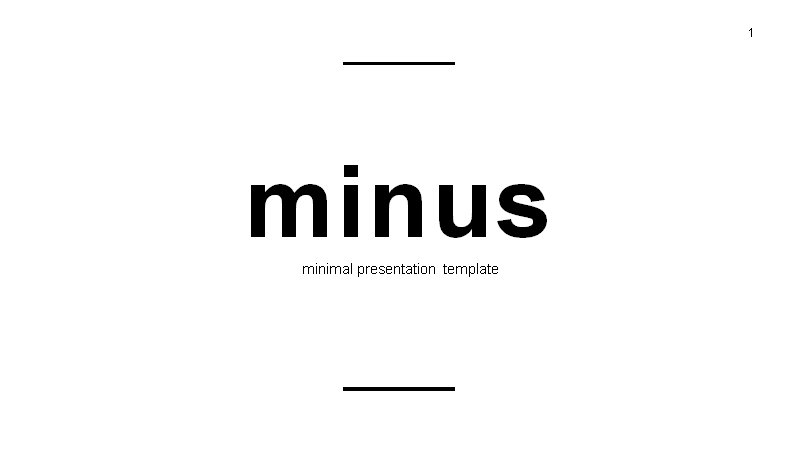 minus 极简白底企业作品集PPT模板（69页含数据图表版式）预览