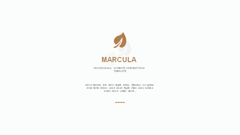 MARCULA暖棕商务提案PPT模板（100页图表与信息图版式）封面预览