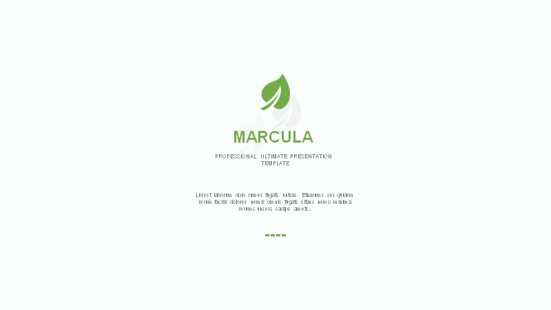 MARCULA草绿企业宣传PPT模板（100页数据图表与信息图）预览