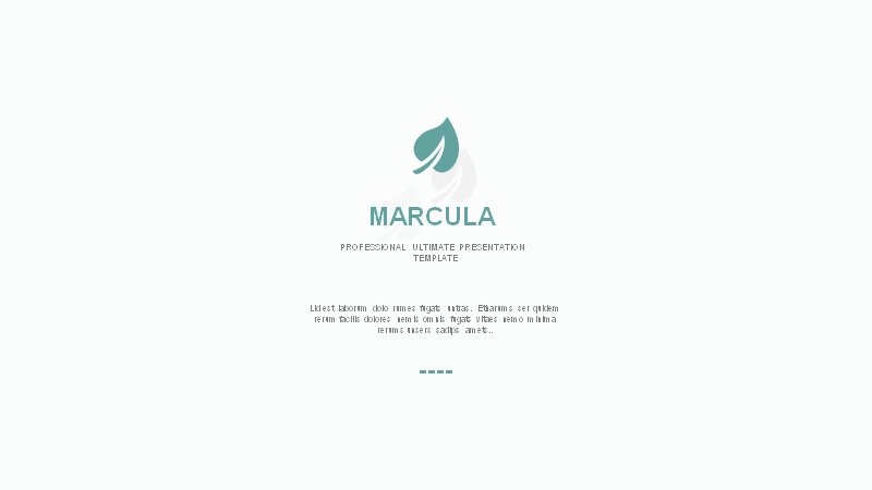 MARCULA青绿商务演示PPT模板（100页图表与信息图版式）封面预览