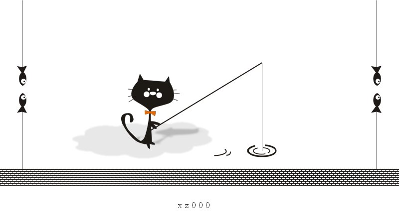 极简线描猫咪教学设计与反思PPT模板（26页黑白橙配色）预览