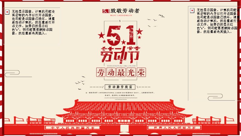 五一劳动节复古宣传风PPT模板24页怀旧海报版式预览