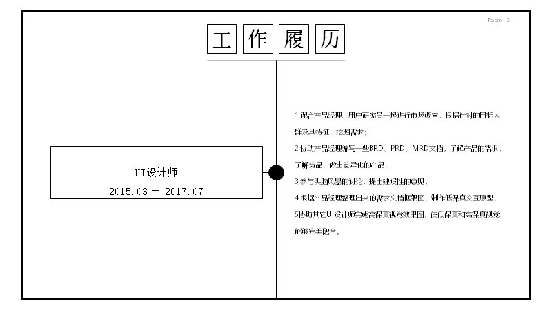 极简风简历作品展示PPT模板（24页黑白设计师生涯版式）预览