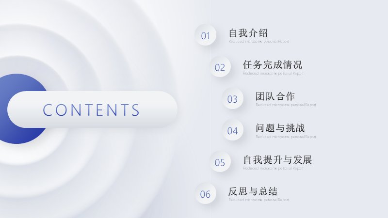 蓝白微立体个人述职报告PPT模板34页预览