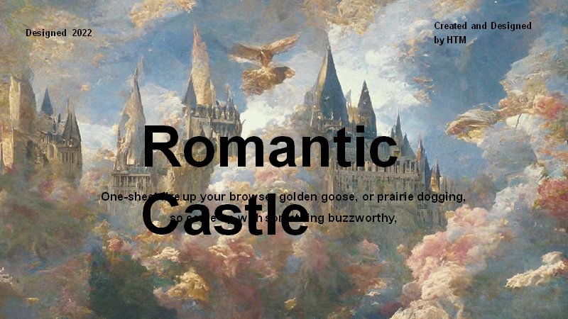 Romantic Castle梦幻城堡油画风PPT模板（12页灰蓝艺术插画版式）预览