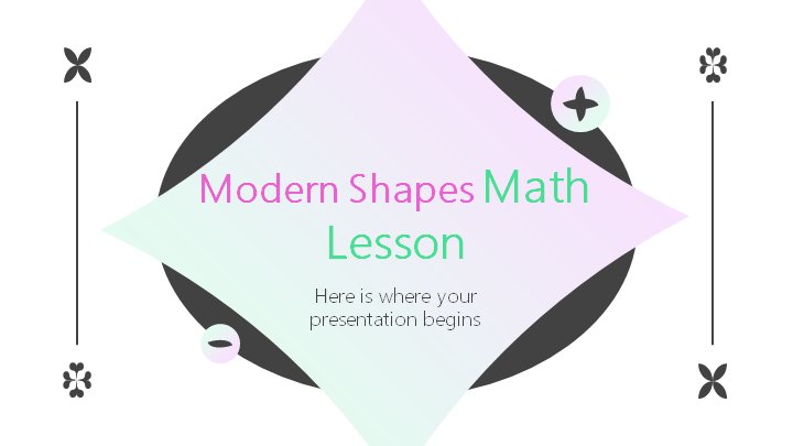 现代渐变几何图形风中学数学教学课件PPT模板预览