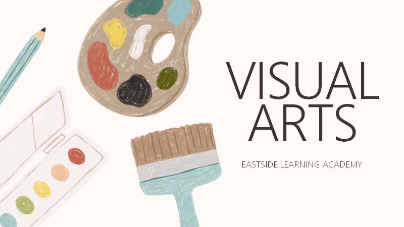 简约可爱艺术设计Visual Arts美术课教学PPT模板预览