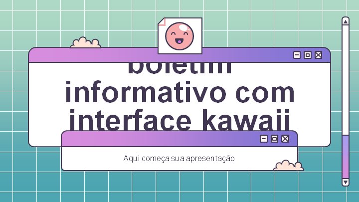 31页kawaii窗口风资讯简报主题PPT模板预览