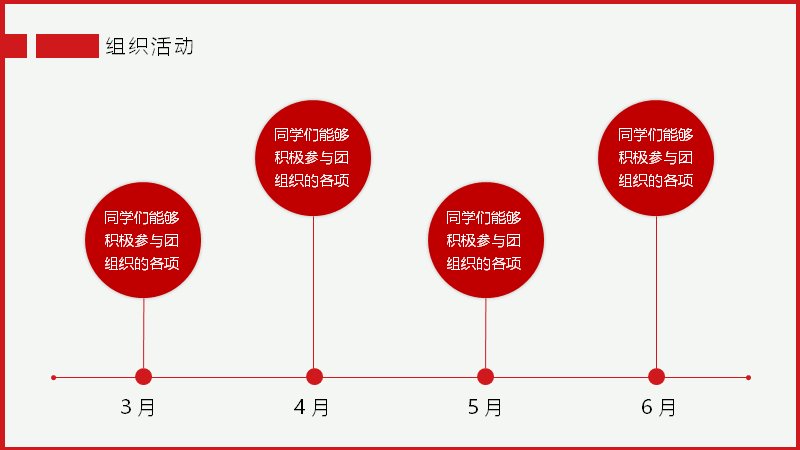 五四评优班级风采汇报PPT模板（23页红白简约版式）预览
