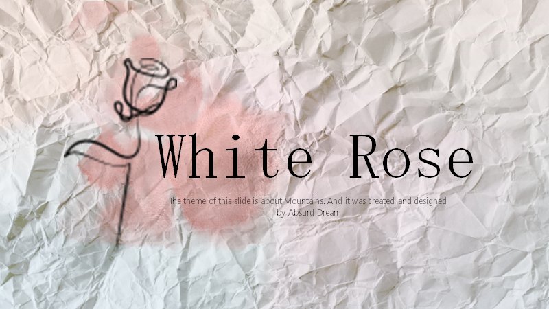 White Rose粉色纸质感演示模板（12页）预览