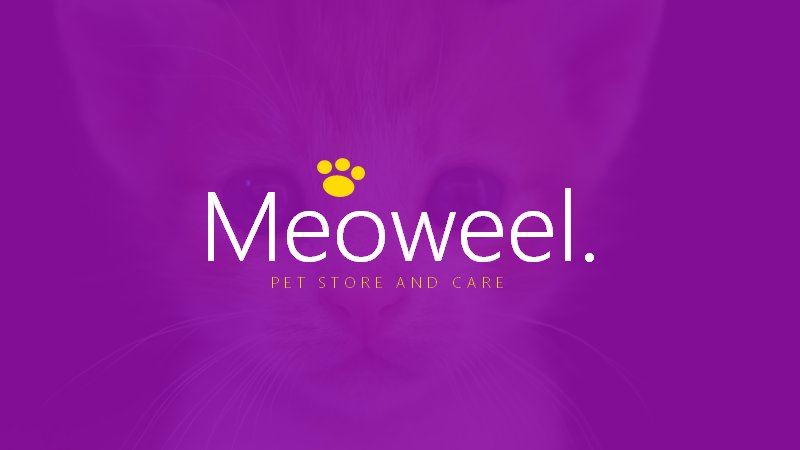 紫色宠物店品牌介绍PPT模板（31页猫咪主题版式）预览