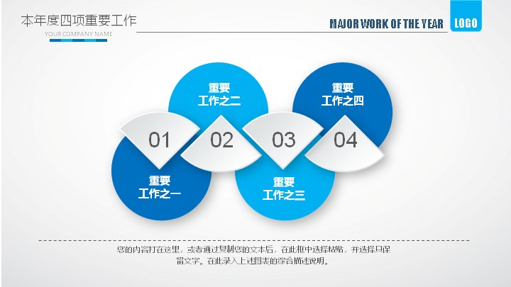 医疗医药行业工作总结PPT模板（26页蓝色立体版式）预览