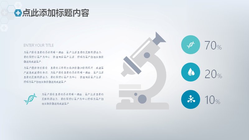 网上医疗网络救护PPT模板（33页青蓝医疗图标版式）预览