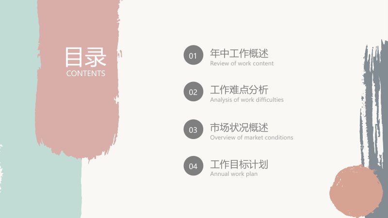 莫兰迪沙漠绿洲风格年中工作总结与计划汇报PPT模板预览