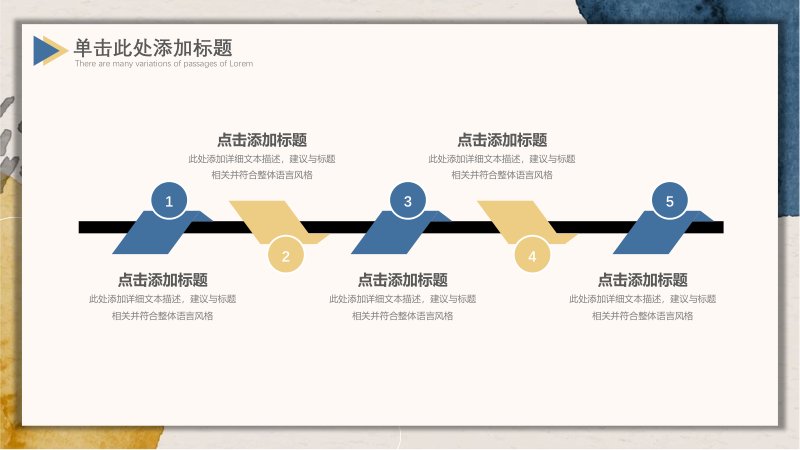藏蓝描金莫兰迪工作总结PPT模板 折线图与环形占比齐全预览