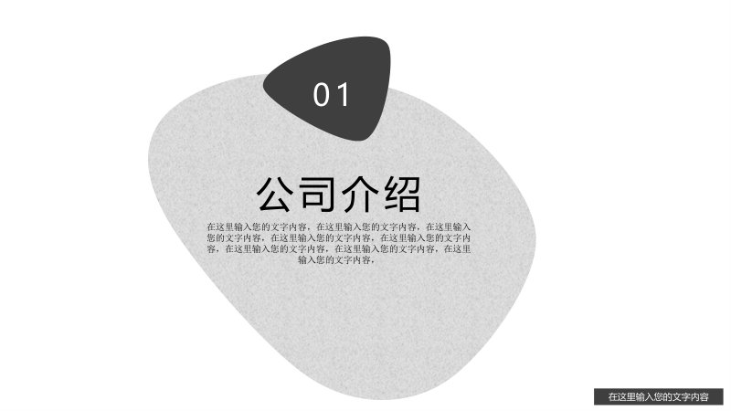 黑白灰商业计划书 PPT 模板：企业推介与融资路演结构预览