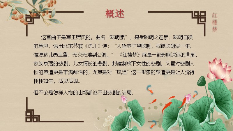 我眼中的王熙凤人物赏析课件（人情练达精明强干红颜悲怜三章）预览