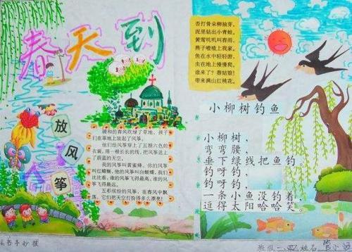 关于春天的诗句并作简要品析合集(精选) 关于春天诗句的手抄报图片