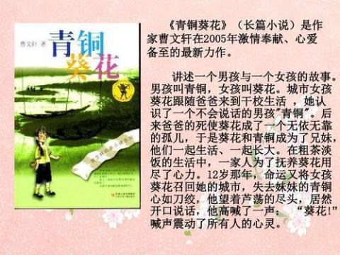 青铜葵花人物特点有具体事例 青铜葵花人物形象分析论文