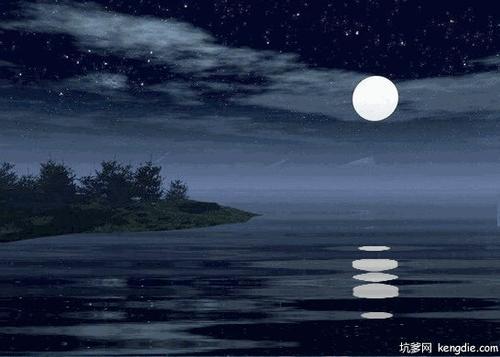 关于月亮倒映在水里的诗句合集(通用) 关于月亮倒映在水中的图片简笔画