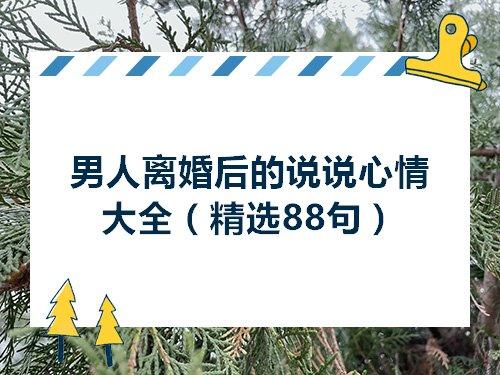 关于男人想离婚的句子说说心情不好的说说心情短语大全 关于男人离婚后的句子