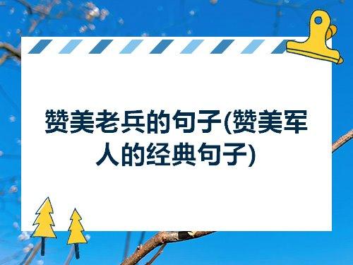 关于赞美军人的40条优美句子大全