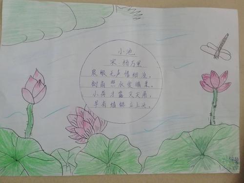 描写夏天的诗句手抄报图片