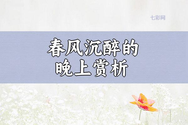 春风沉醉的晚上赏析