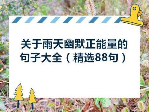 关于雨的优美句子英文句子大全 关于优美句子的网名