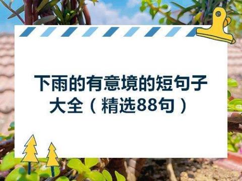 关于唯美句子又下雨了大全 关于唯美句子上进的