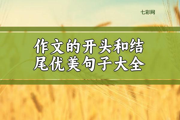 作文的开头和结尾优美句子