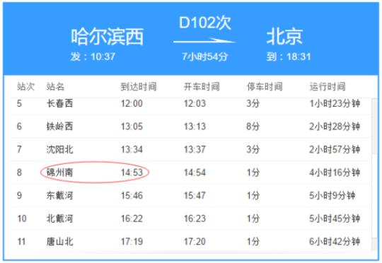 长春102全程运行多长时间？