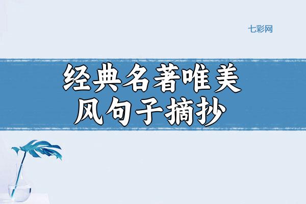 经典名著唯美风句子摘抄