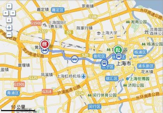 上海虹桥火车站到嘉定区黄渡镇公园如何走（选取路线）？