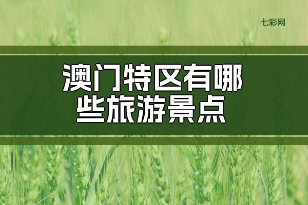 澳门特区有哪些旅游景点