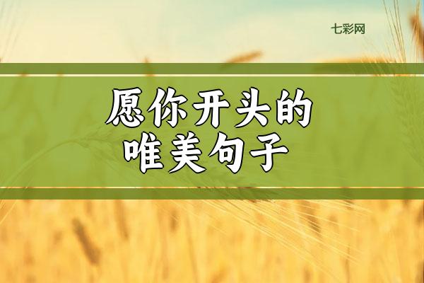 愿你开头的唯美句子