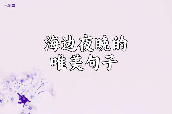 海边夜晚的唯美句子
