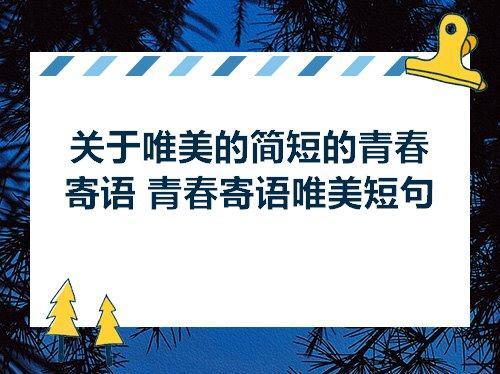 关于优美的描写青春的句子摘抄赏析大全 关于优美描写的摘记