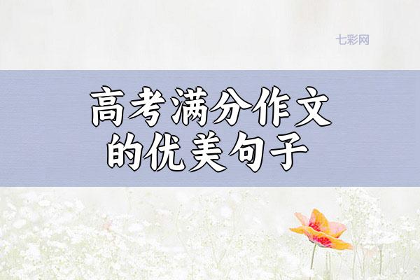 高考满分作文的优美句子