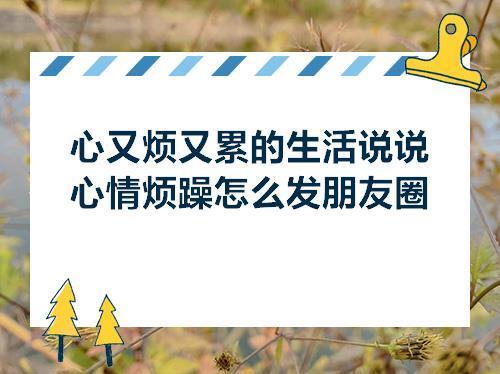关于描写心情烦躁复杂的句子大全 关于描写心情的成语
