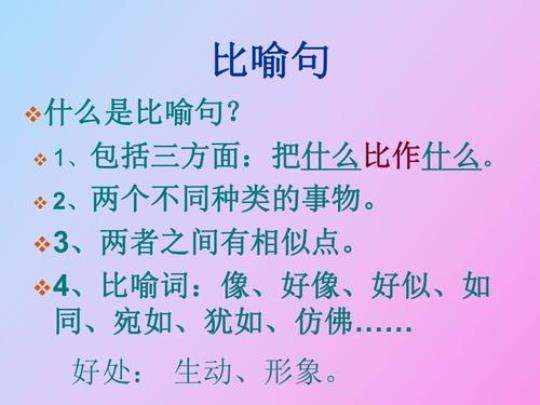 关于比喻句造两个句子大全